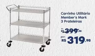 Oferta de Member's Mark - Carrinho Utiltário por R$319,98 em Sam's Club