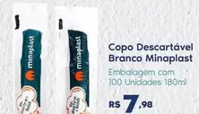 Oferta de Minaplast - Copo Descartável Branco por R$7,98 em Sam's Club