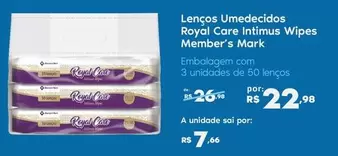 Oferta de Royal - Lenços Umedecidos Intimus Wipes por R$7,66 em Sam's Club