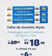 Oferta de Wyda - Folha De Alumínio por R$18,98 em Sam's Club