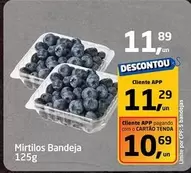 Oferta de Mirtilos Bandeja por R$11,89 em Tenda Atacado