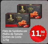 Oferta de Gomes da Costa - Filés De Sardinha Em Molho De Tomate por R$11,9 em Tenda Atacado