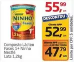 Oferta de Nestlé - Composto Lácteo Fases 1+ Ninho por R$55,99 em Tenda Atacado