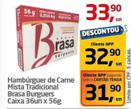 Oferta de Brasa Burguers - Hambúrguer De Carne Mista Tradicional por R$33,9 em Tenda Atacado