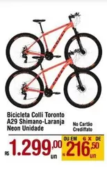 Oferta de Toronto - Bicicleta Colli  A29 Shimano-Laranja Neon Unidade por R$1299 em Max Atacadista