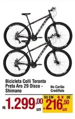 Oferta de Toronto - Bicicleta Colli  Preta Aro 29 Disco por R$1299 em Max Atacadista