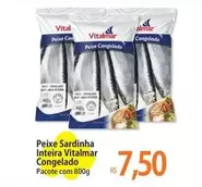 Oferta de Vitalmar - Peixe Sardinha Inteira Congelado por R$7,5 em Atacadão