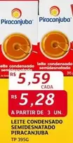 Oferta de Piracanjuba - Leite Condensado Semidesnatado por R$5,59 em Assaí Atacadista