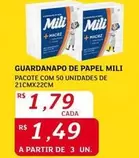 Oferta de Mili - Guardanapo De Papel por R$1,79 em Assaí Atacadista