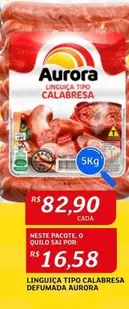 Oferta de Aurora - LINGUICA TIPO CLABRESA DEFUMADA por R$82,9 em Assaí Atacadista