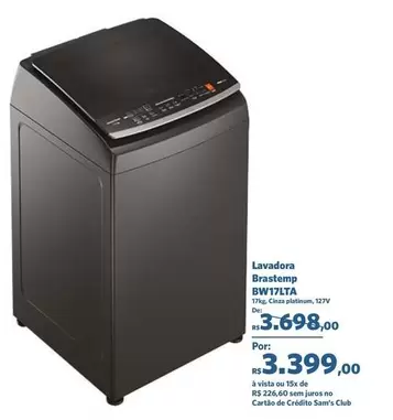 Oferta de Brastemp - Lavadora Bw71l7ta por R$3698 em Sam's Club