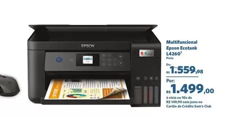 Oferta de Epson - Multifuncional Espan Ecotank por R$1499 em Sam's Club