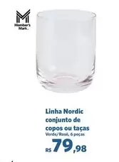 Oferta de De   - Linha Nordic Conjunto De Copos Ou Taças por R$79,98 em Sam's Club