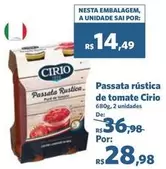 Oferta de Cirio - Passata Rústica De Tomate por R$28,98 em Sam's Club