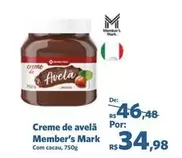 Oferta de De   - Creme De Avelã por R$34,98 em Sam's Club