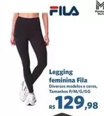 Oferta de FILA - Legging Feminina Fila por R$129,98 em Sam's Club