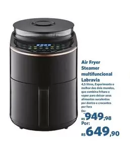 Oferta de Air Fryer Steamer Multifuncional Labbavia por R$649,9 em Sam's Club