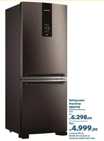 Oferta de Brastemp - Refrigerador Bb257f por R$4999 em Sam's Club