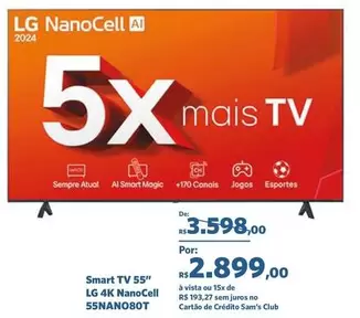 Oferta de LG - Smart Tv 55" por R$3598 em Sam's Club