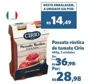 Oferta de Cirio - Passata Rústica De Tomate por R$28,98 em Sam's Club