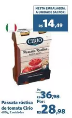 Oferta de Cirio - Passata Rustica De Tomate por R$28,98 em Sam's Club