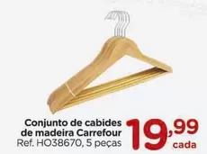 Oferta de Carrefour - Conjunto De Cabides De Madeira por R$19,99 em Carrefour