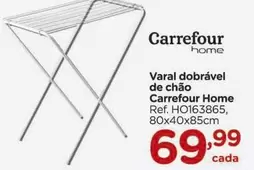 Oferta de Carrefour - Varal Dobrável De Chão por R$69,99 em Carrefour