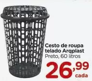 Oferta de Arquiplast - Cesto De Roupa Telado Arqplast por R$26,99 em Carrefour