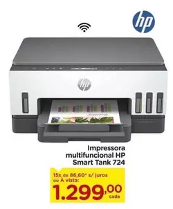 Oferta de HP - Impressora Multifuncional Tank 724 por R$1299 em Carrefour