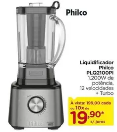 Oferta de Philco - Liquidificador Plq2100pi por R$19,9 em Carrefour