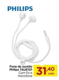 Oferta de Philips - Fone De Ouvido TAUE101 por R$31,4 em Carrefour