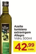 Oferta de Allegro - Azeite Tunciano Extravirgem por R$42,99 em Carrefour