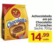 Oferta de 3 Corações - Achocolatado em pó Chocolatto por R$14,99 em Carrefour