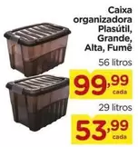 Oferta de Caixa Organizadora, Grande, Alta, Fume por R$53,99 em Carrefour