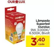 Oferta de Ourolux - Lâmpada por R$3,4 em Carrefour