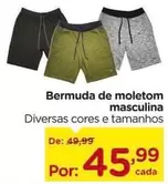 Oferta de De   - Bermuda De Moletom Masculina por R$45,99 em Carrefour