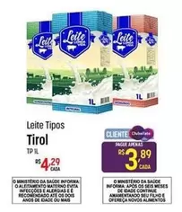 Oferta de Tirol - Leite Tipos por R$4,29 em Super Muffato