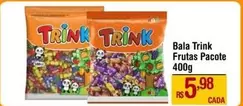 Oferta de Trink - Bala Trink Frutas Pacote por R$5,98 em Max Atacadista