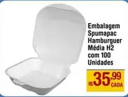 Oferta de Embalagem Spumapac H2 Com 100 Unidades por R$35,99 em Max Atacadista