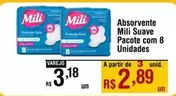 Oferta de Mili - Absorvente Suave Pacote Com 8 Unidades por R$3,18 em Max Atacadista