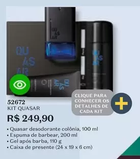 Oferta de Quasar - Kit por R$249,9 em O Boticário