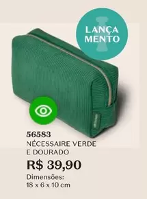 Oferta de Dourado - Nécessaire Verde E por R$39,9 em O Boticário