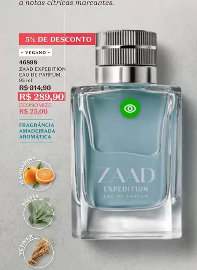 Oferta de O boticario - Zado Expedition Gamia De Parfum por R$23,99 em O Boticário