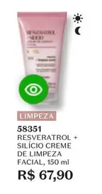 Oferta de O boticario - Resveratrol + Silicio Creme De Limpeza Facial por R$67,9 em O Boticário