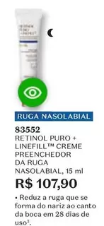 Oferta de O boticario - Puro + Linefill Crème Preenchedor Da Ruga Nasoalbal por R$107,9 em O Boticário