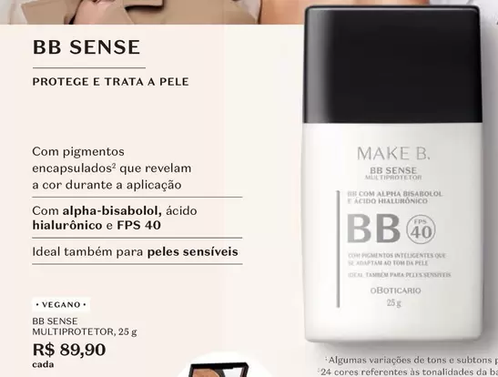 Oferta de Sense - Protege E Trata A Pele por R$89,9 em O Boticário