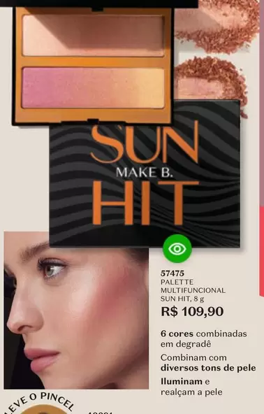 Oferta de Eve - Palete Mutefuncional por R$109,9 em O Boticário