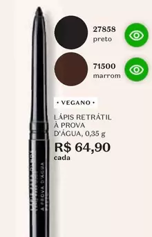 Oferta de Lápis Retrátil À Prova D'agua por R$64,9 em O Boticário