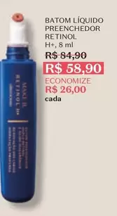 Oferta de Batom Líquido Preenchedor Retinol por R$58,9 em O Boticário