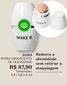 Oferta de Absorvente De Oleosidade Sem Retirar A Maquiagem por R$87,9 em O Boticário